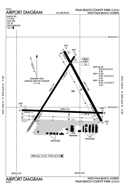 PALM BEACH COUNTY PARK - Airport Diagram