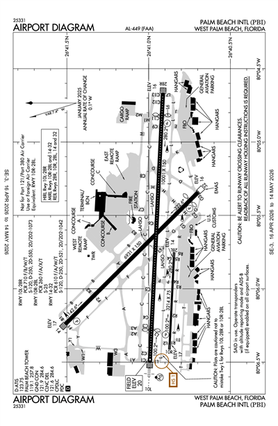 PALM BEACH INTL - Airport Diagram