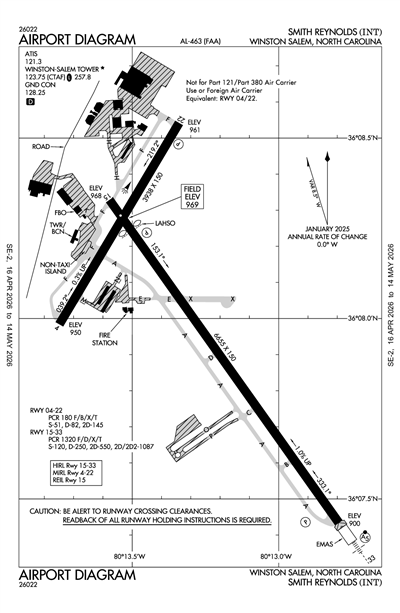 SMITH REYNOLDS - Airport Diagram