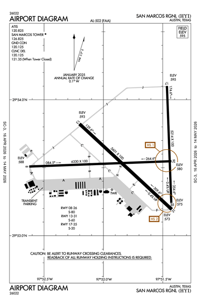 SAN MARCOS RGNL - Airport Diagram