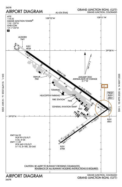 GRAND JUNCTION RGNL - Airport Diagram