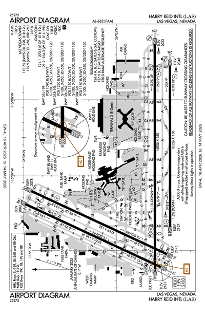 HARRY REID INTL - Airport Diagram