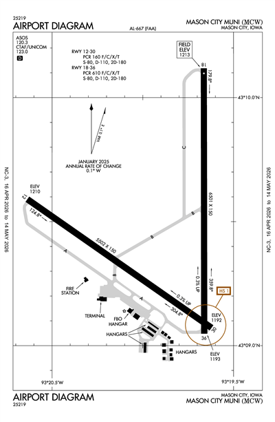 MASON CITY MUNI - Airport Diagram