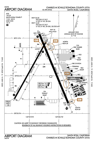 CHARLES M SCHULZ/SONOMA COUNTY - Airport Diagram