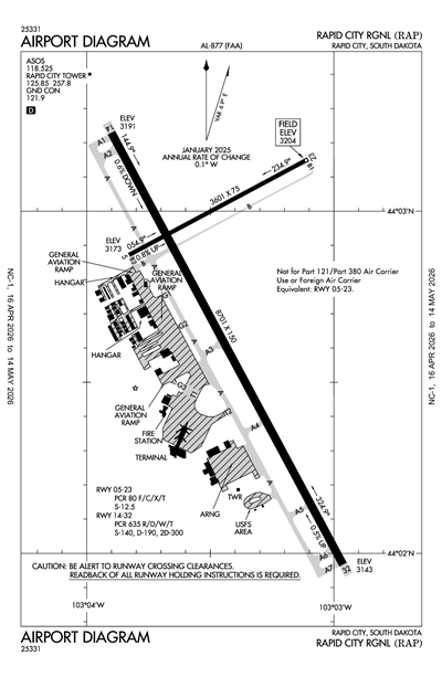RAPID CITY RGNL - Airport Diagram