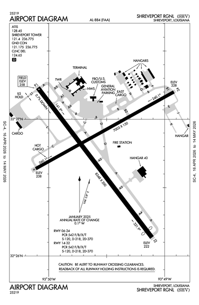 SHREVEPORT RGNL - Airport Diagram