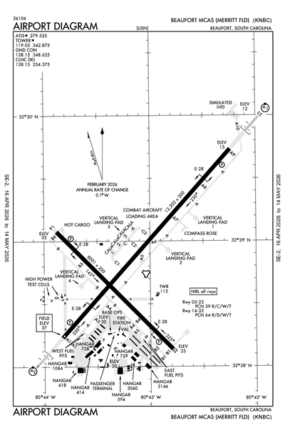 BEAUFORT MCAS (MERRITT FLD) - Airport Diagram