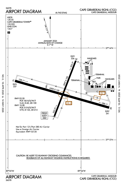 CAPE GIRARDEAU RGNL - Airport Diagram