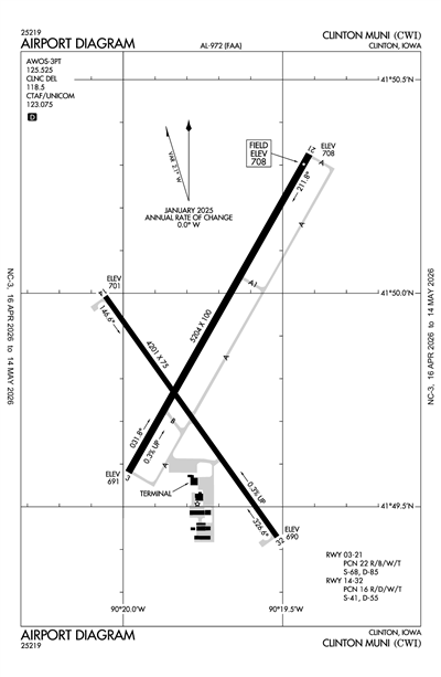 CLINTON MUNI - Airport Diagram