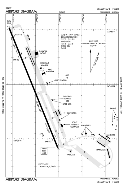 EIELSON AFB - Airport Diagram