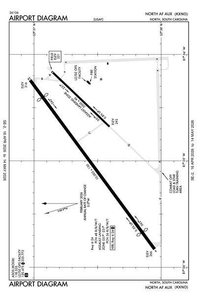 NORTH AF AUX - Airport Diagram