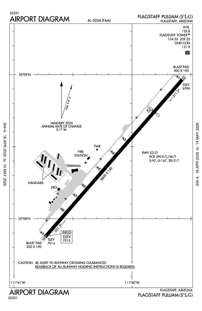 FLAGSTAFF PULLIAM - Airport Diagram