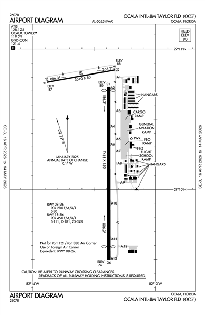 OCALA INTL-JIM TAYLOR FLD - Airport Diagram