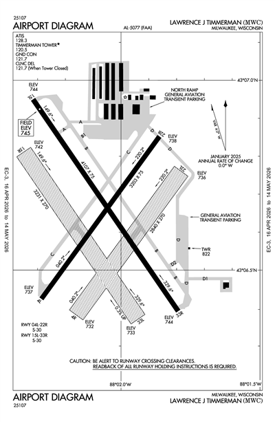 LAWRENCE J TIMMERMAN - Airport Diagram
