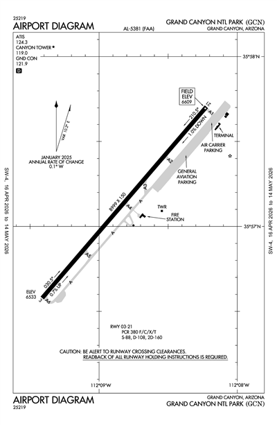 GRAND CANYON NTL PARK - Airport Diagram