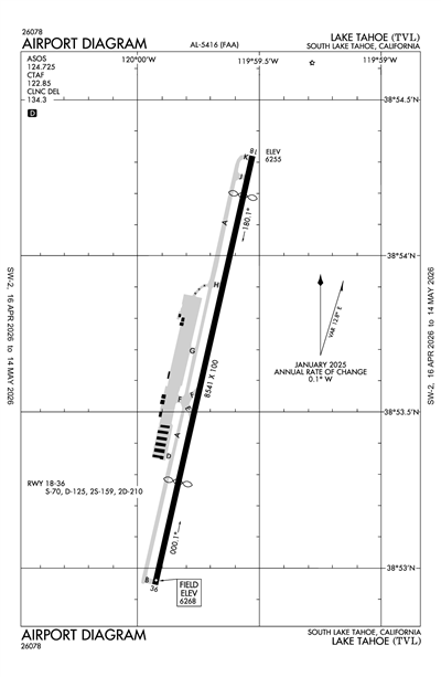 LAKE TAHOE - Airport Diagram