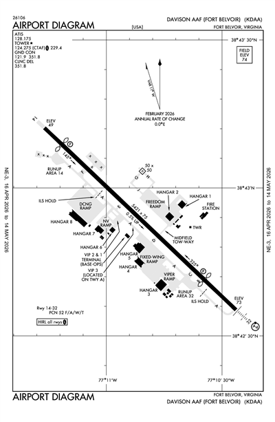 DAVISON AAF - Airport Diagram