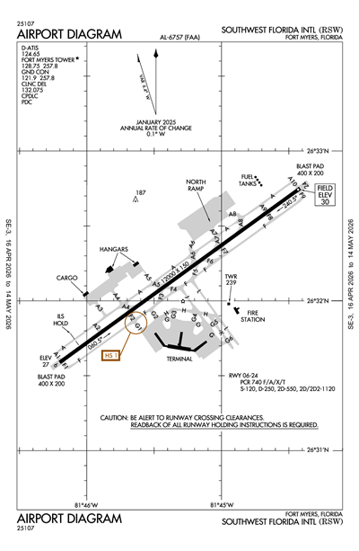 SOUTHWEST FLORIDA INTL - Airport Diagram