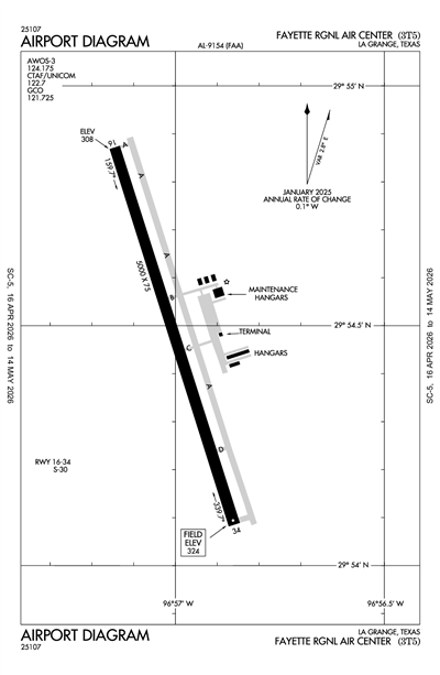 FAYETTE RGNL AIR CENTER - Airport Diagram