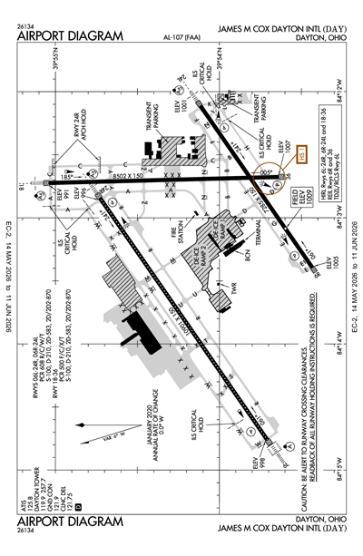 JAMES M COX DAYTON INTL - Airport Diagram