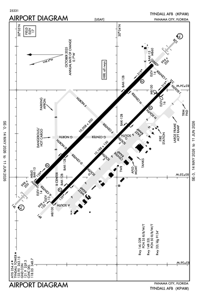TYNDALL AFB - Airport Diagram
