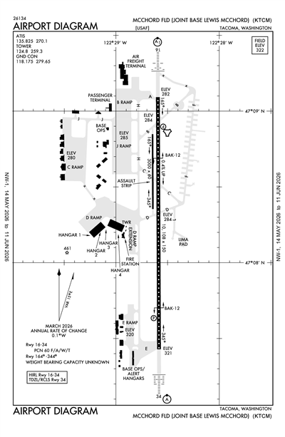 MCCHORD FLD (JOINT BASE LEWIS-MCCHORD) - Airport Diagram