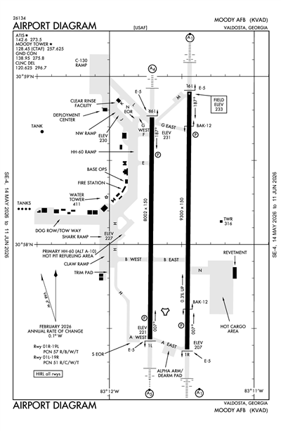 MOODY AFB - Airport Diagram