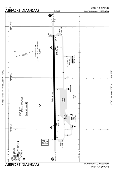 VOLK FLD - Airport Diagram