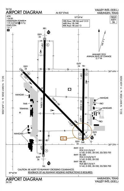 VALLEY INTL - Airport Diagram