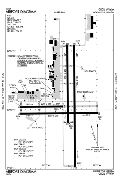 CECIL - Airport Diagram