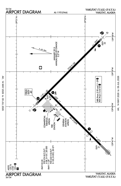 YAKUTAT - Airport Diagram
