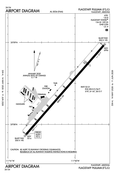 FLAGSTAFF PULLIAM - Airport Diagram