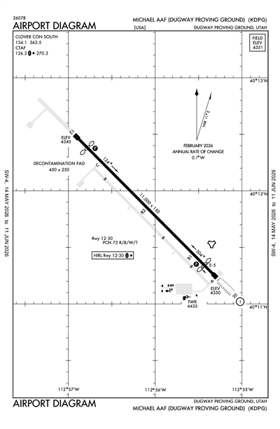 MICHAEL AAF (DUGWAY PROVING GROUND) - Airport Diagram
