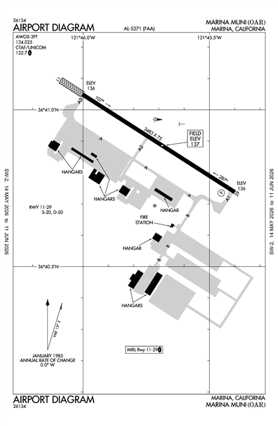 MARINA MUNI - Airport Diagram