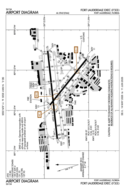 FORT LAUDERDALE EXEC - Airport Diagram