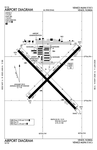 VENICE MUNI - Airport Diagram