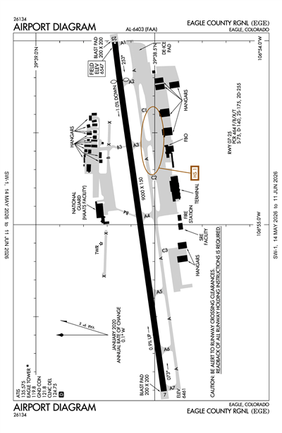 EAGLE COUNTY RGNL - Airport Diagram