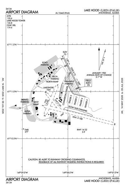 LAKE HOOD - Airport Diagram