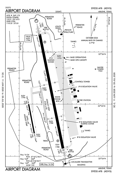 DYESS AFB - Airport Diagram