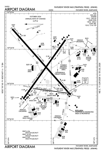 PATUXENT RIVER NAS (TRAPNELL FLD) - Airport Diagram