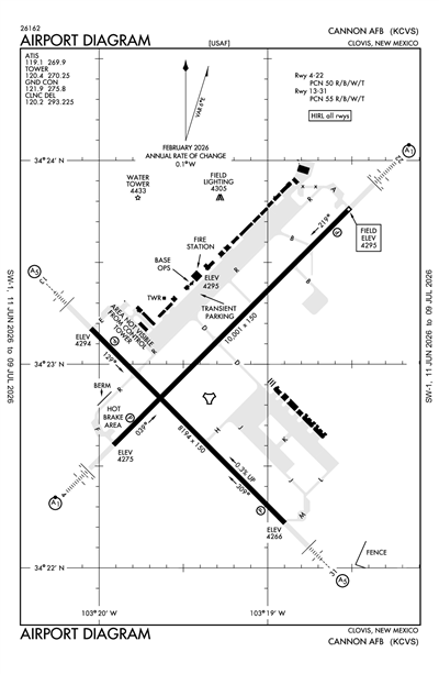 CANNON AFB - Airport Diagram