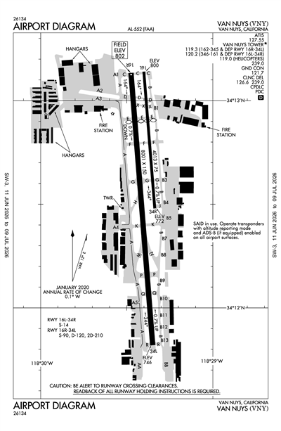 VAN NUYS - Airport Diagram