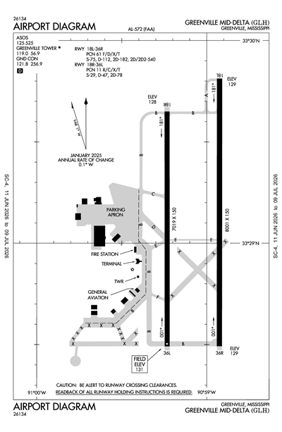 GREENVILLE MID-DELTA - Airport Diagram