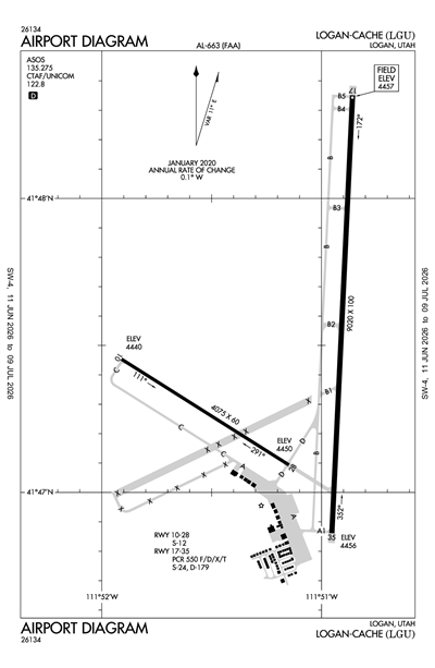 LOGAN-CACHE - Airport Diagram