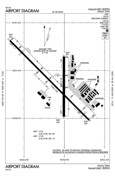 DALLAS EXEC - Airport Diagram