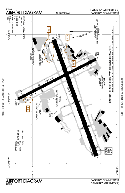 DANBURY MUNI - Airport Diagram