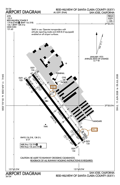 REID-HILLVIEW OF SANTA CLARA COUNTY - Airport Diagram