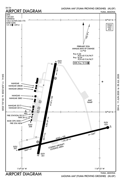 LAGUNA AAF (YUMA PROVING GROUND) - Airport Diagram