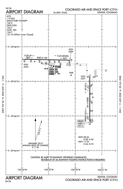 COLORADO AIR AND SPACE PORT - Airport Diagram