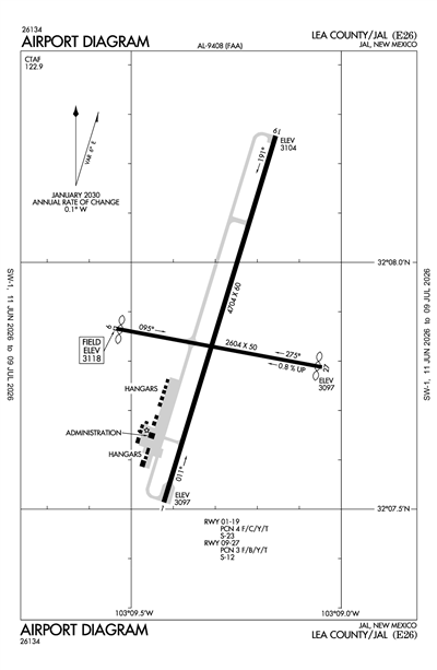 LEA COUNTY/JAL - Airport Diagram